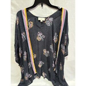 LOFT Women’s Kimono One Size Floral Flowy Open Front Boho Polka Dot Cardigan